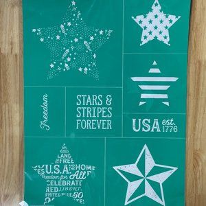 Chalk Couture Star Cutout Patterns - size E Transfer - NEW in package